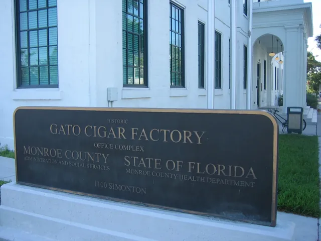 Sign of former Gato cigar factory