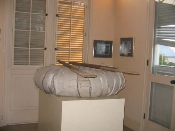 Raft used by Cuban refugee