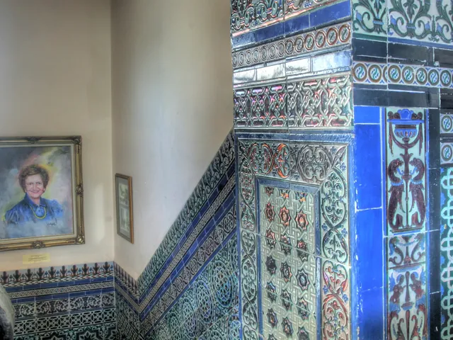 Variety of hand painted tiles adorn the San Carlos